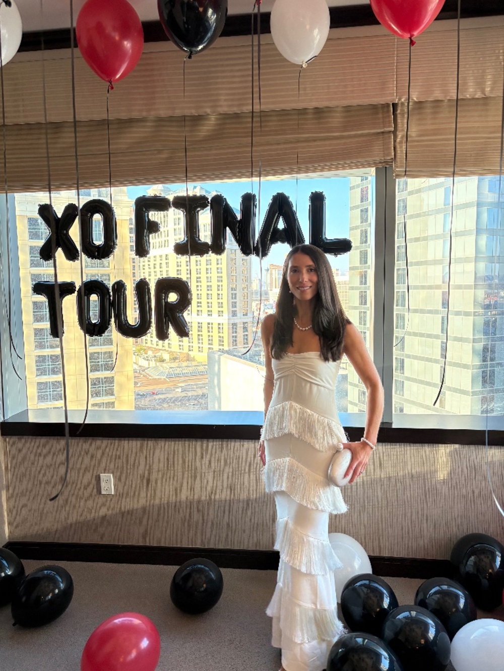 White Fringe Maxi Dress